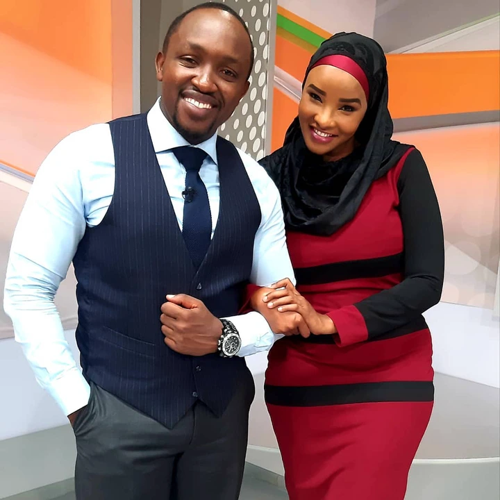 Hassan Mugambi with Lulu Hassan, his colleague at Citizen TV