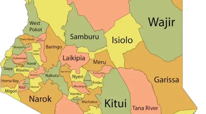 List of all the 47 counties in Kenya and their codes (table and map)